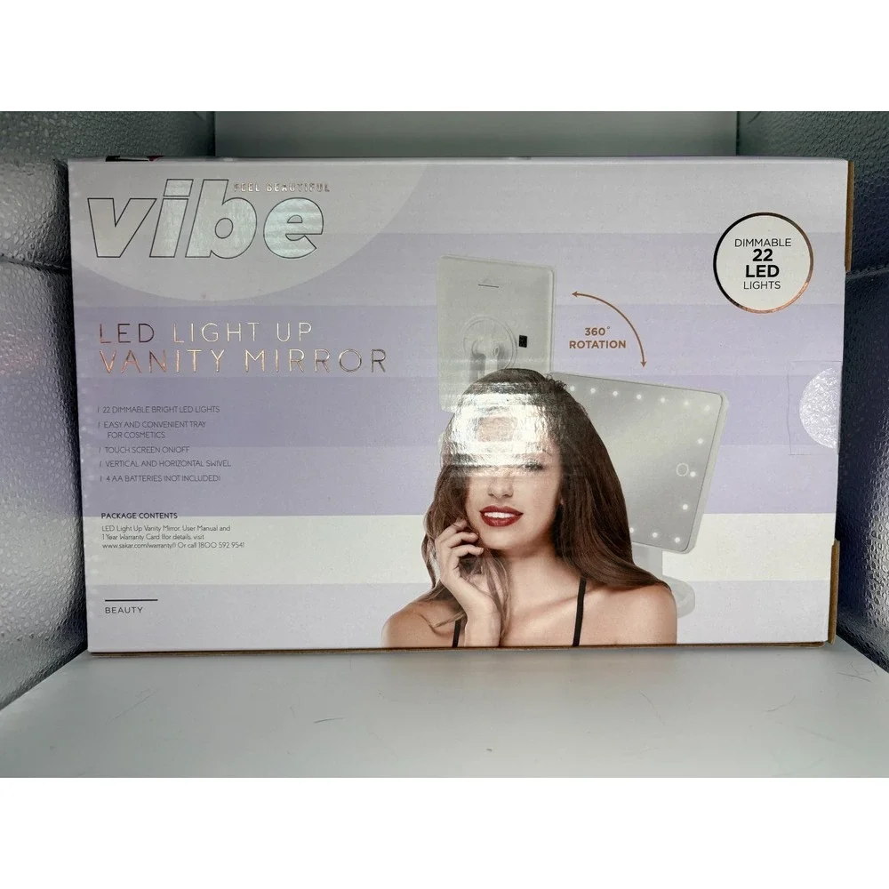 Vibe LED‎ Light Up Vanity Mirror, white - NIB